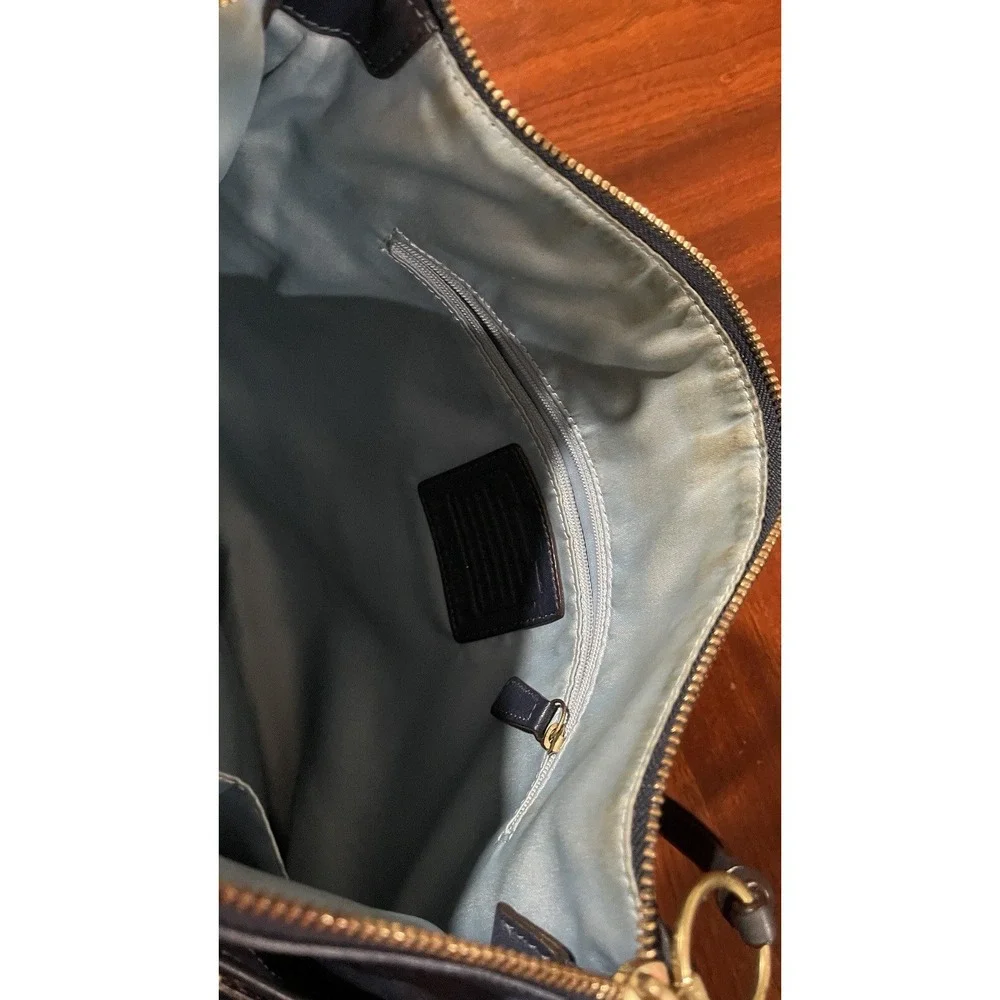 Coach Chelsea Ashlyn Navy Leather Slouchy Hobo Shoulder Bag Y2K Boho